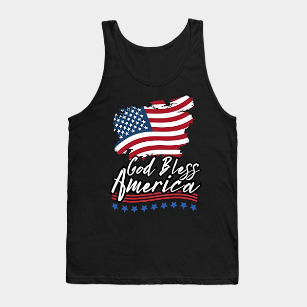 4th of July God Bless America // T-shirt Lifestyle Tank Top by Kalico Design